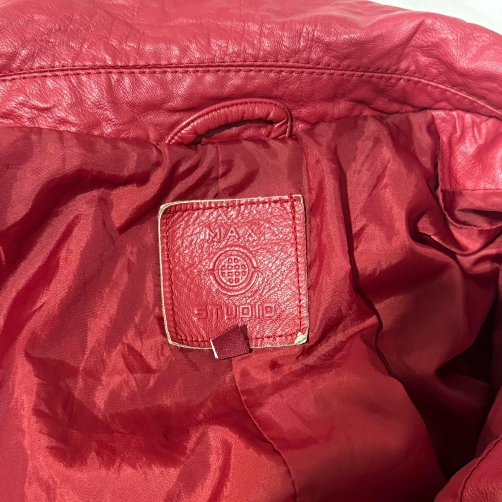 Max Studio Red Leather Jacket - image 2